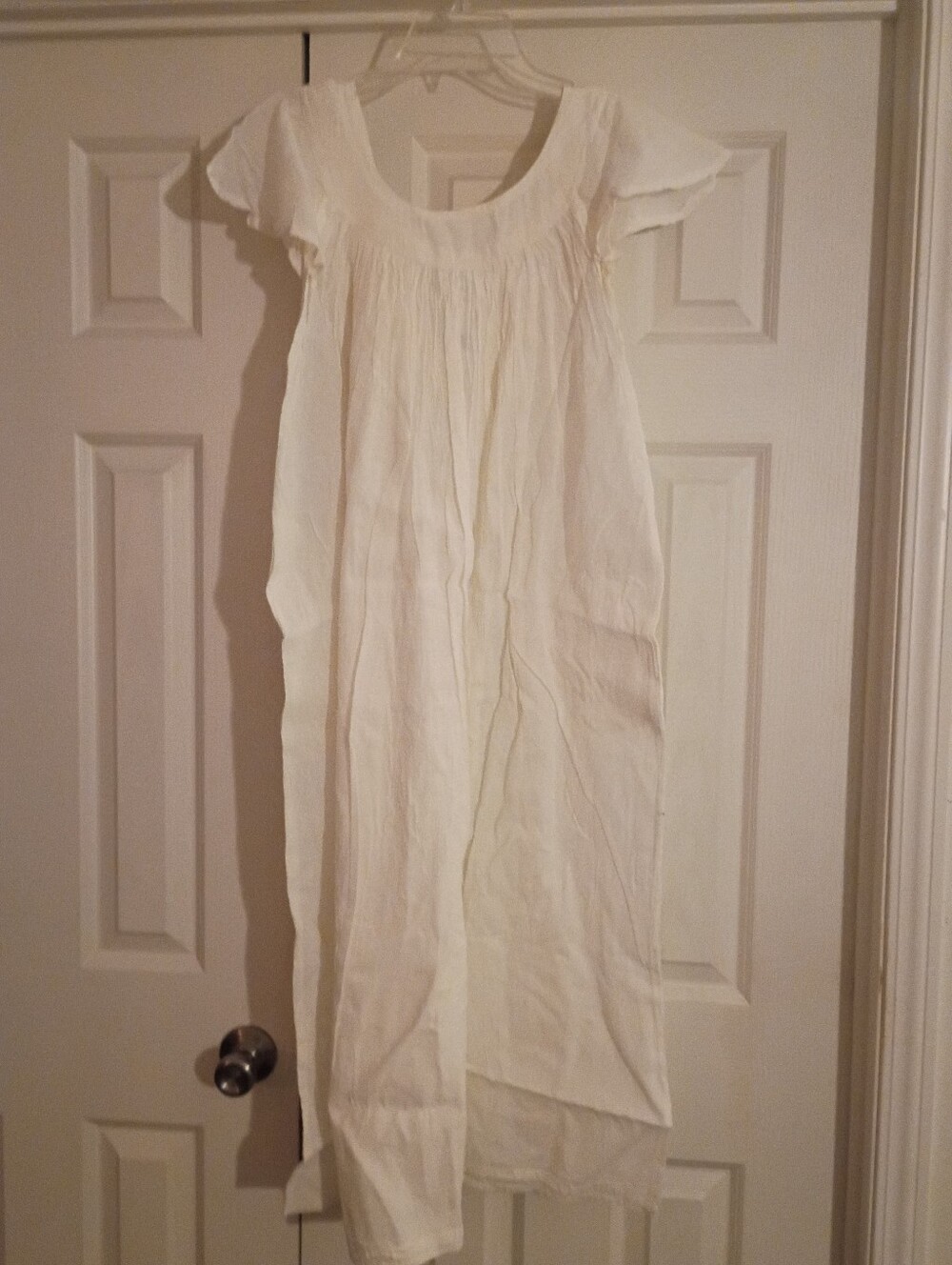 White Embroidered Sundress Or Beach Cover Up
